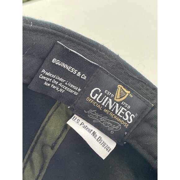Guinness Extra Stout Adjustable Hat One Size Black Gray Built In Bottle Opener - Picture 5 of 9